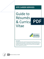 Guide To Résumés & Curricula Vitae: Oite Career Services