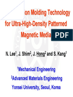 Nano - Injection Molding Technology For Ultra - High - Density Patterned Magnetic Media