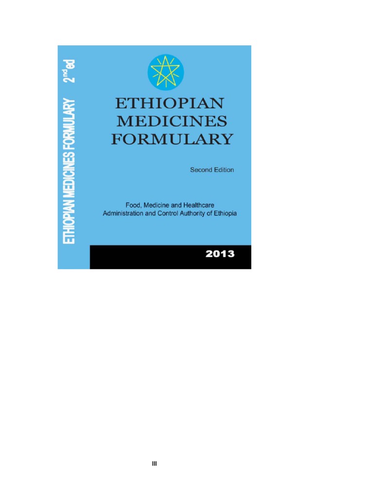 5 Ethiopian Medicines Formulary 2013 Medical Prescription