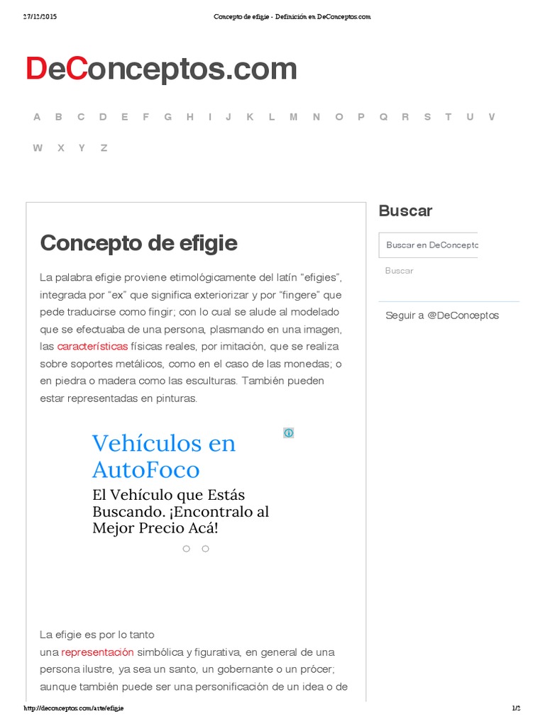 Definición y significado de efigie | PDF | Arte