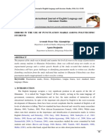 Errors in the Use of PunctuaErrors in the use of punctuation marks among polytechnic studentstion Marks Among Polytechnic Students