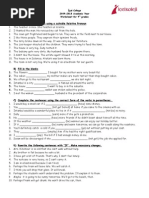 İçel College 2009-2010 Academic Year Worksheet For 9 Grades