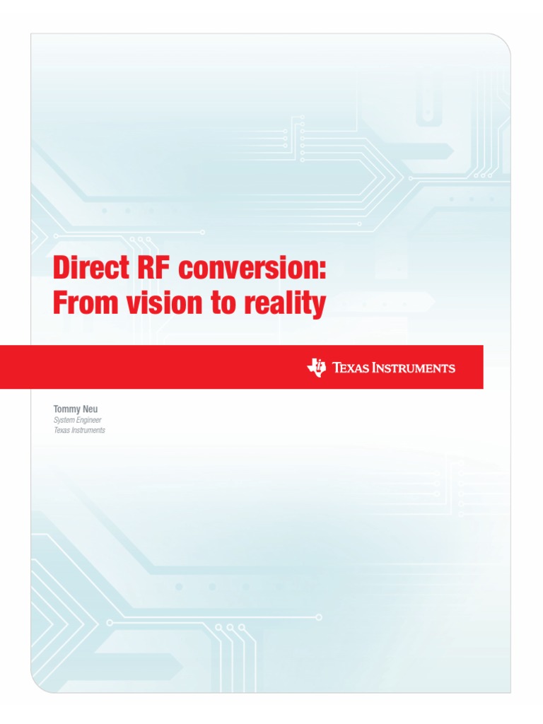 Direct RF Convertion | PDF | Analog To Digital Converter | Sampling ...