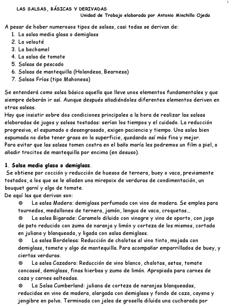 Las Salsas PDF Salsa Vinagreta