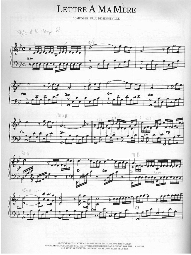 Carta A Mi Madre (Partitura) | PDF