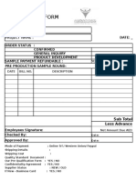 Project claim form