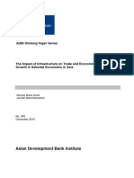 The Impact of Infrastructure On Trade and Economic Growth in Selected Economies in Asia