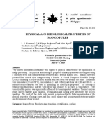 Physical and Rheological Properties of Mango Puree