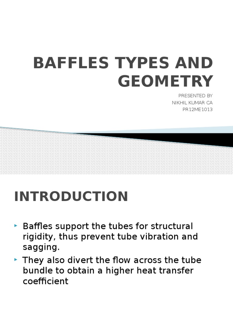 Baffles Types and Geometry Heat Exchanger Vacuum Tube