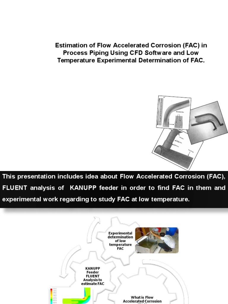 Estimation of FAC in Piping Using CFD and Low-Temp Experiments | PDF ...