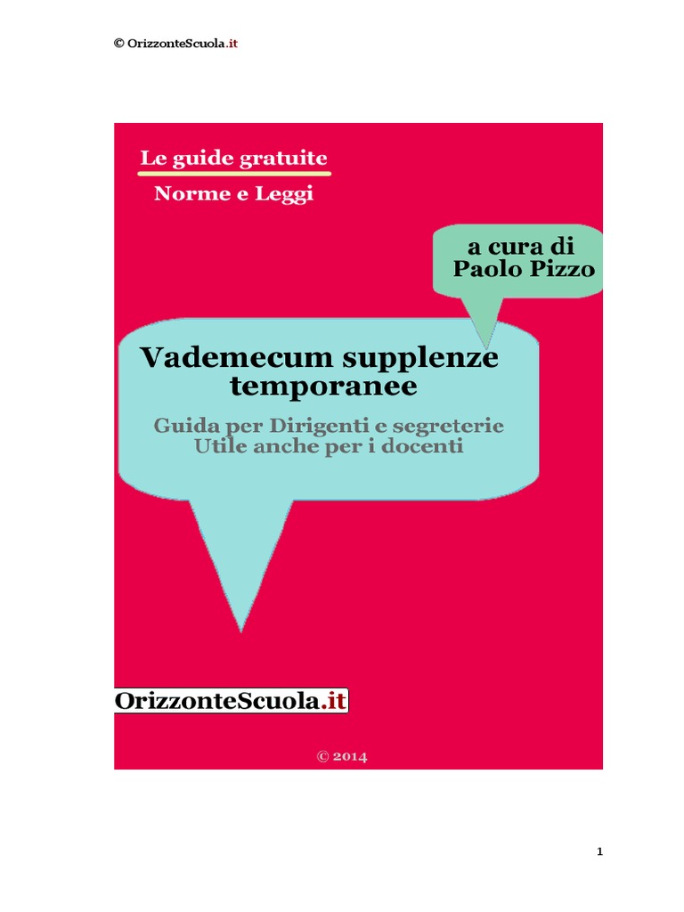 Vademecum Supplenze Scuole