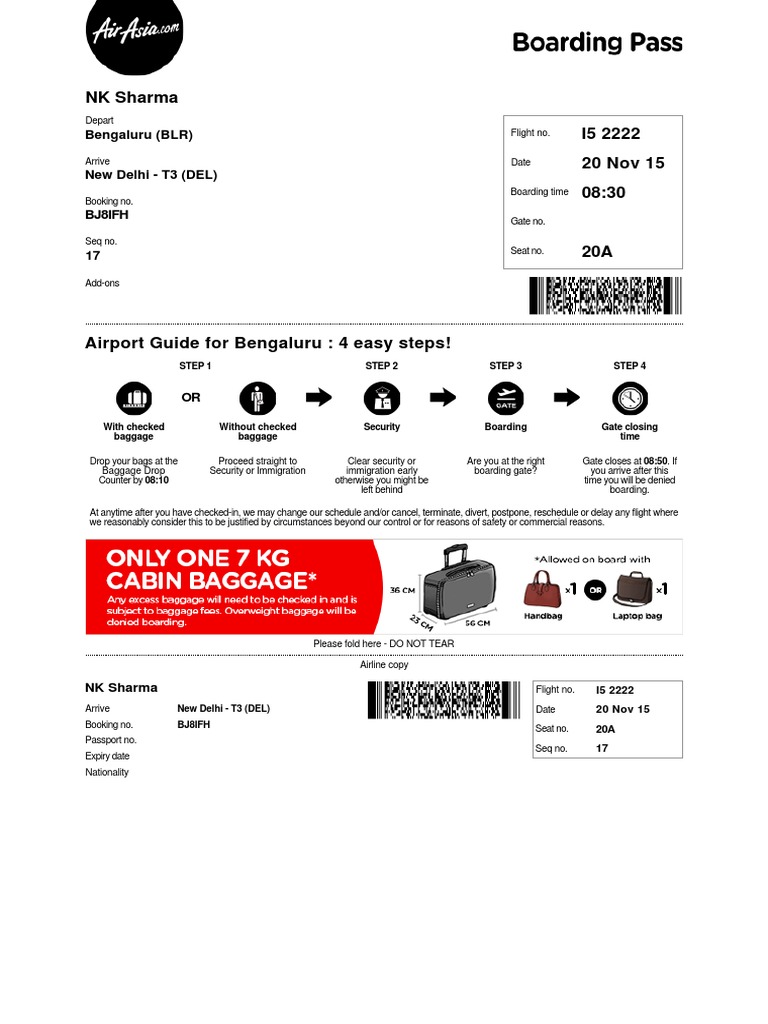 Air Asia Boarding Pass PDF