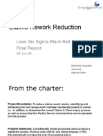 Claims Rework Reduction: Lean Six Sigma Black Belt Project Final Report