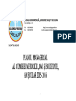 Plan Managerial Anual Om Si Societate 2015-2016