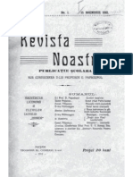 1912 Revista Noastra Nr 1