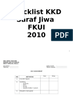 Checklist KKD Saraf Jiwa Lengkap