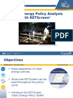 Clean Energy Policy Analysis With RETScreen
