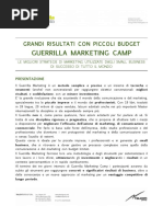 Guerrilla Marketing Camp Format Corso