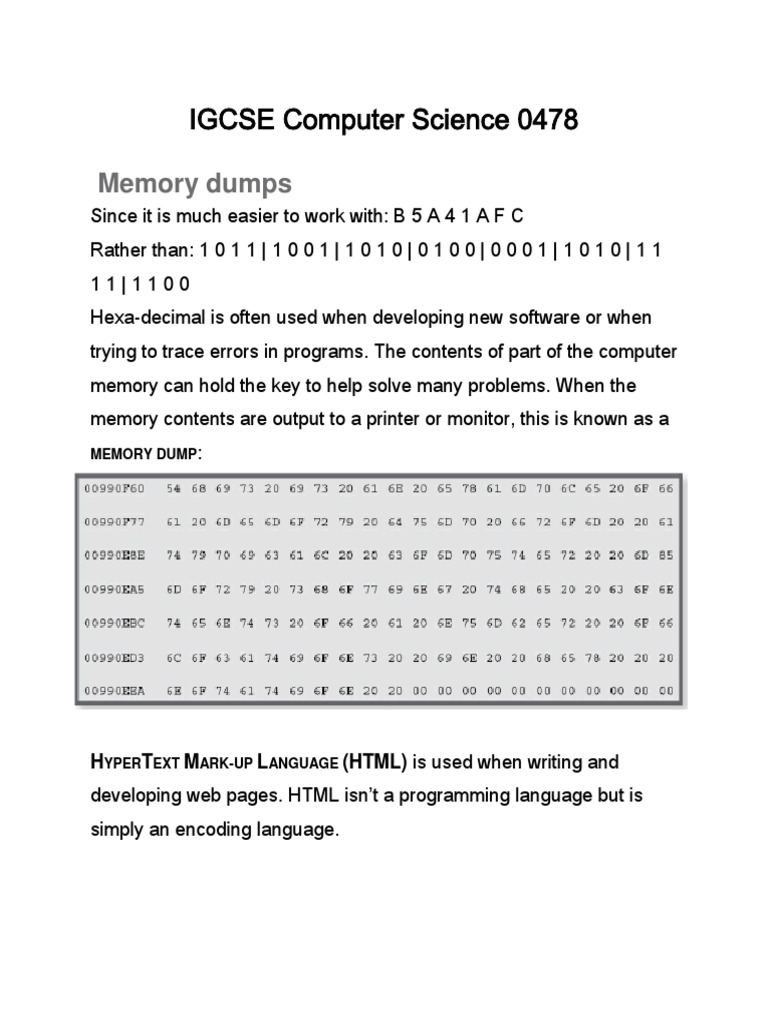 IGCSE Computer Science 0478 Notes 1.1.1 1.1.4 Malware Data