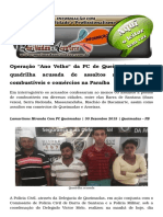 Operação Ano Velho Da PC de Queimadas Prende Quadrilha Acusada de Assaltos a Postos de Combustíveis e Comércios Na Paraíba