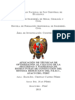 Optimizaci On Al C Alculo de La Seguridad y Fiabilidad de Estructuras de Conducci On Del Sistema Hidr Aulico