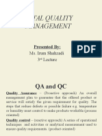 Total Quality Management: Presented by