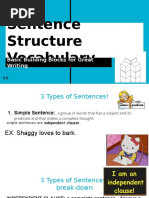 teacher copy of sentence structure vocabulary