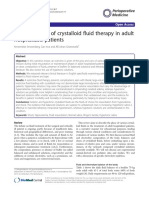 Dose and Type of Crystalloid Fluid Therapy in Adult Hospitalized Patients