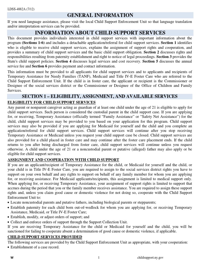 Child Support Services Overview | PDF | Child Support | Child Custody