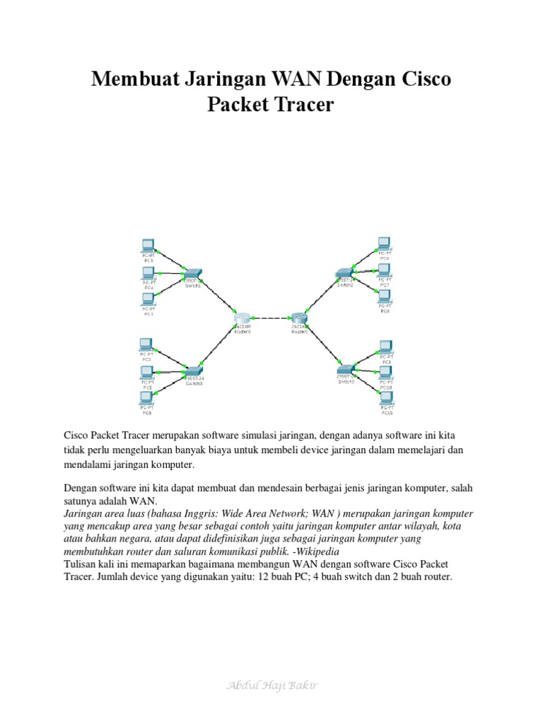 Membangun Jaringan WAN di Cisco Packet Tracer | PDF | Komputer