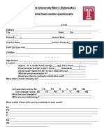 Questionnaire Form 2015