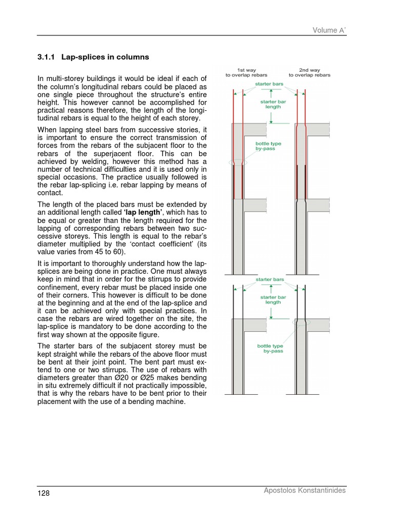 3.1.1 Lap-Splices in Columns | PDF | Structural Engineering | Engineering