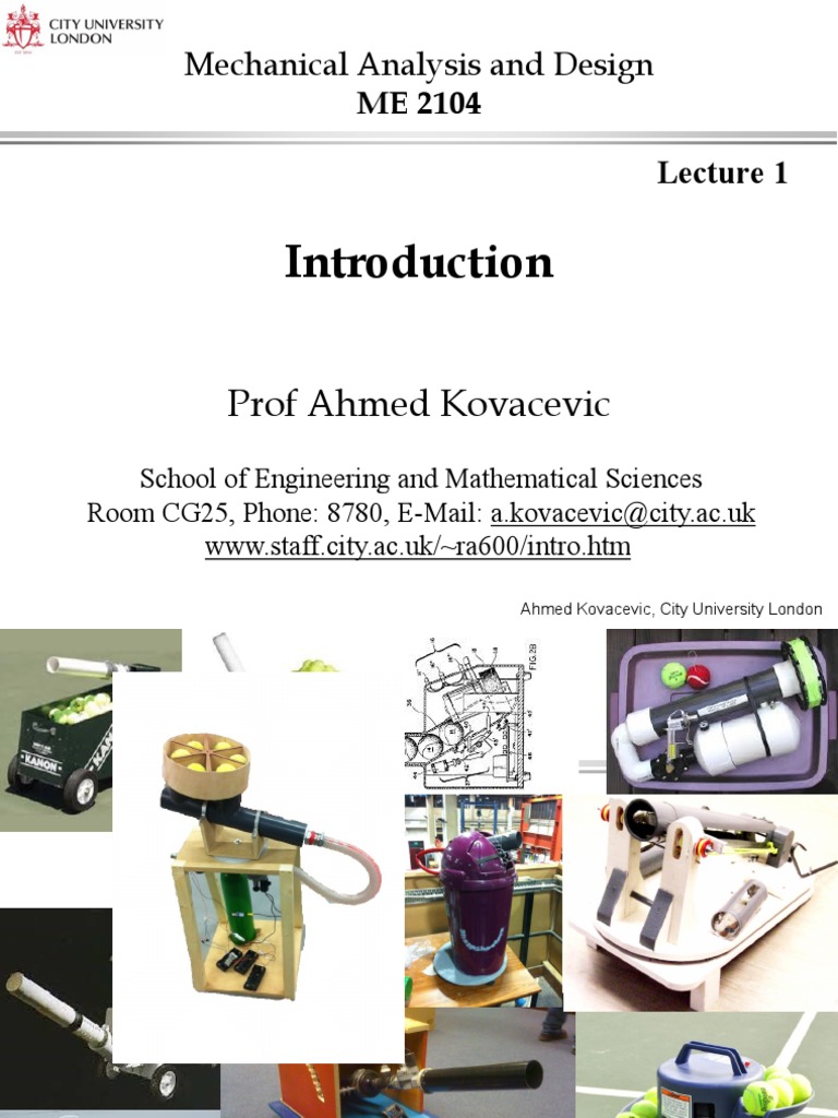 Mechanical Analysis and Design Engineering Design Process Design