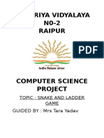Computer Science Project On Snake and Ladder Game