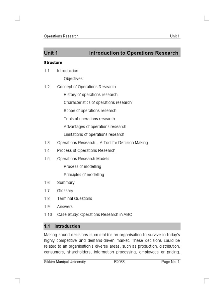 Operations Research for Managers | PDF | Operations Research | Decision ...