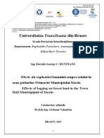 Efectele Exploatarii Lemnului in Zona Padurilor Municipiului Sacele