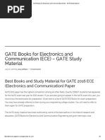 GATE Books For Electronics and Communication (ECE) - GATE Study Material