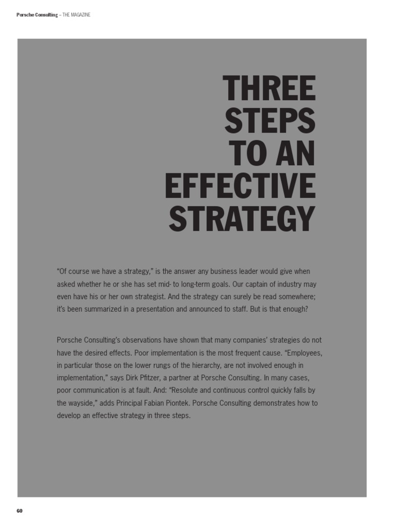 Three Steps To An Effective Strategy | PDF | Lean Manufacturing ...