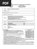Download Physics 73 UPD Syllabus by Rex Angelo Jusayan SN294357737 doc pdf