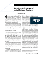 Benzodiazepines For Treatment of Neuroleptic Malignant Syndrome