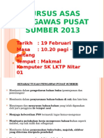 PSS-Kursus Asas Penguasa Pusat Sumber 2013