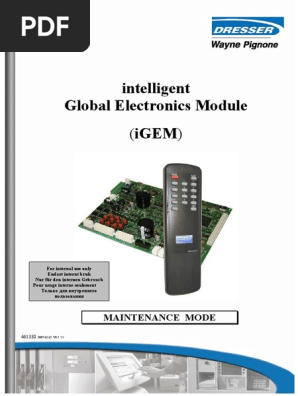 Dresser Maintrance Graphical User Interfaces Parameter