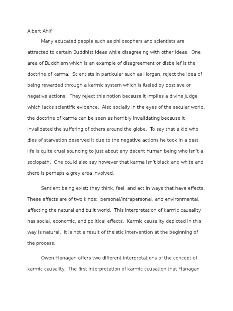 Hinduism karma essay image