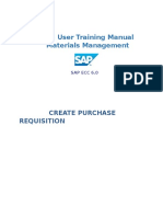 End User Training Manual Materials Management: Create Purchase Requisition