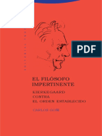 Goñi - El Filósofo Impertinente. Kierkegaard Contra El Orden Establecido