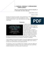 Partículas, Cuerdas, Branas y Dimensiones Enrolladas. Ponencia. Adrián Baños Couso