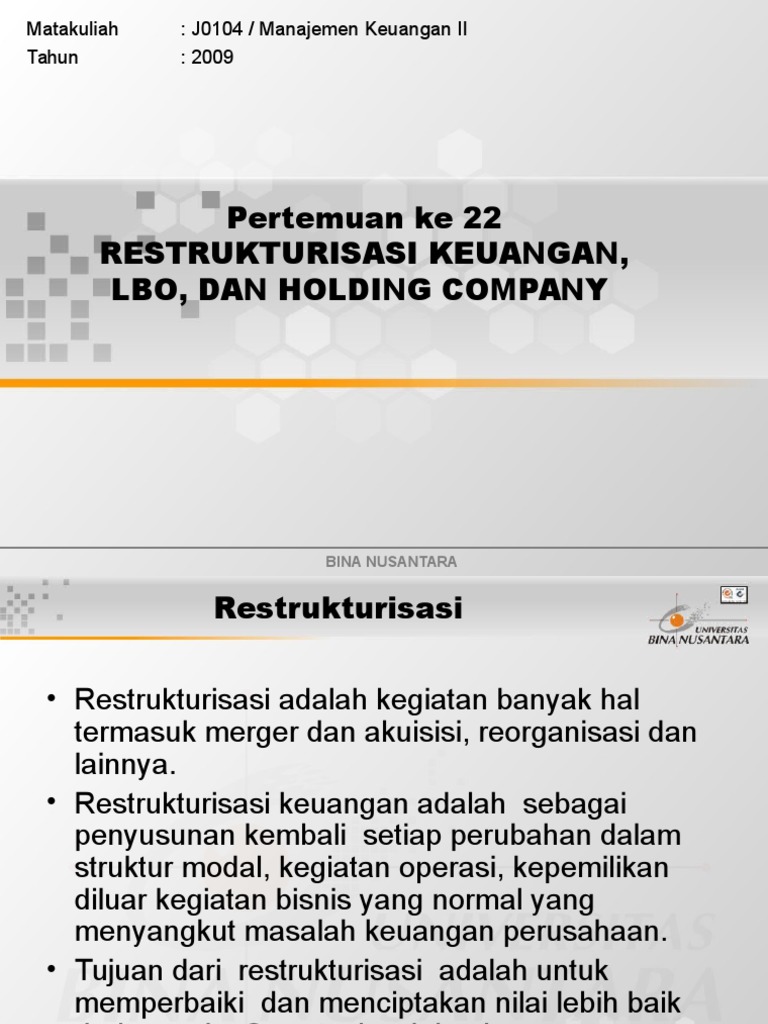 Manajemen Keuangan Mergers Corporate