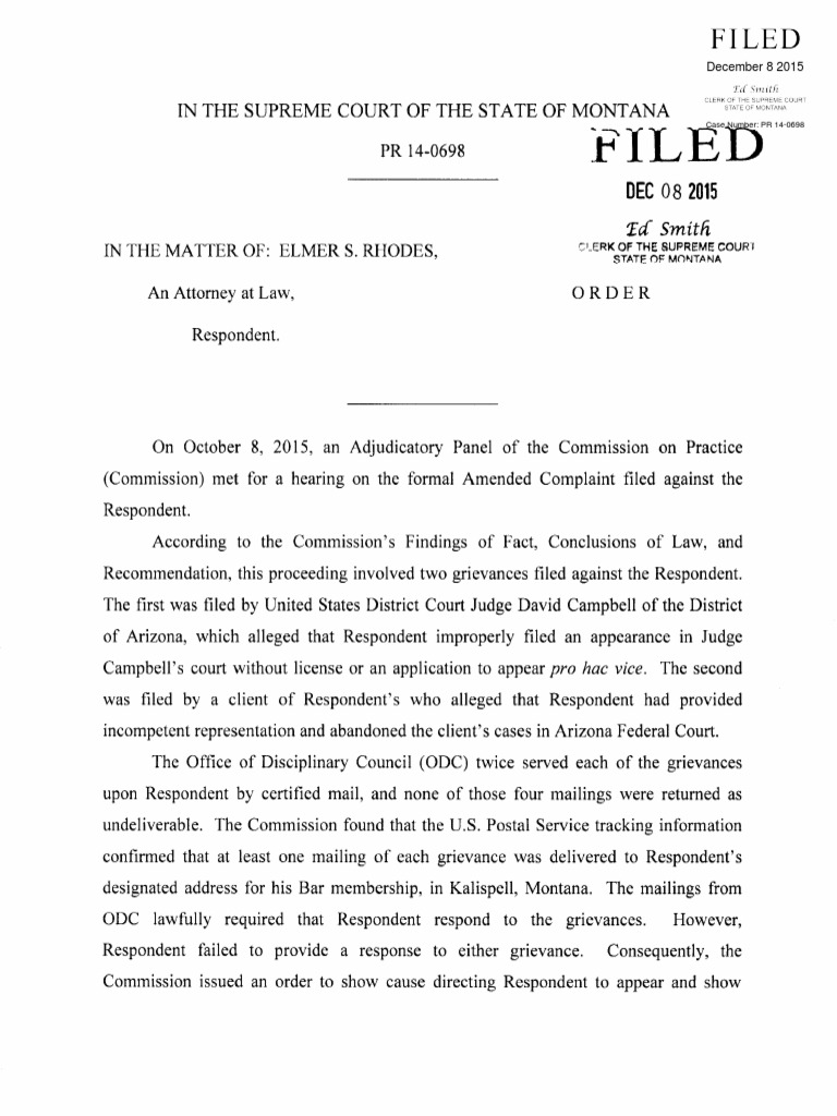 PR 140698 Final Disposition DisciplineAttorney Order Disbarment Lawyer