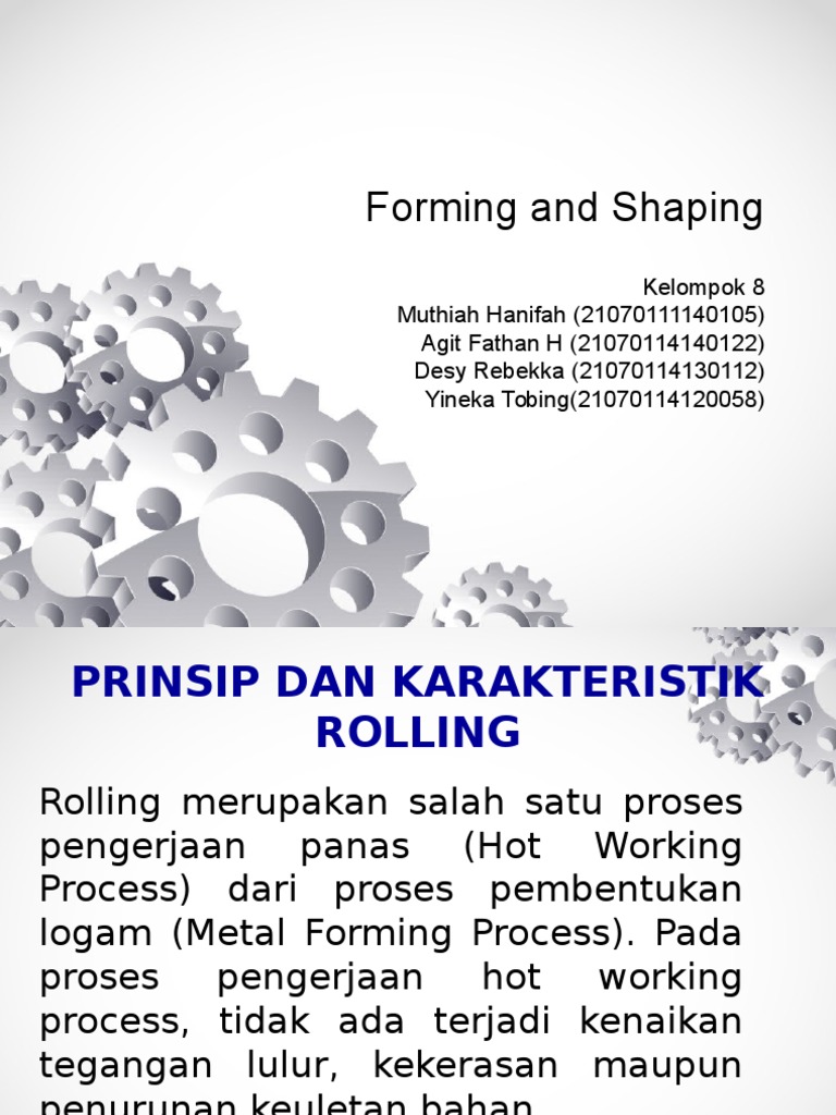 Forming and Shaping | PDF | Teknologi & Rekayasa