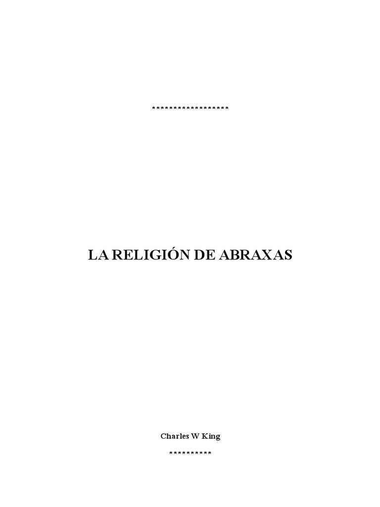 La Religión de Abraxas PDF Ireneo Dios